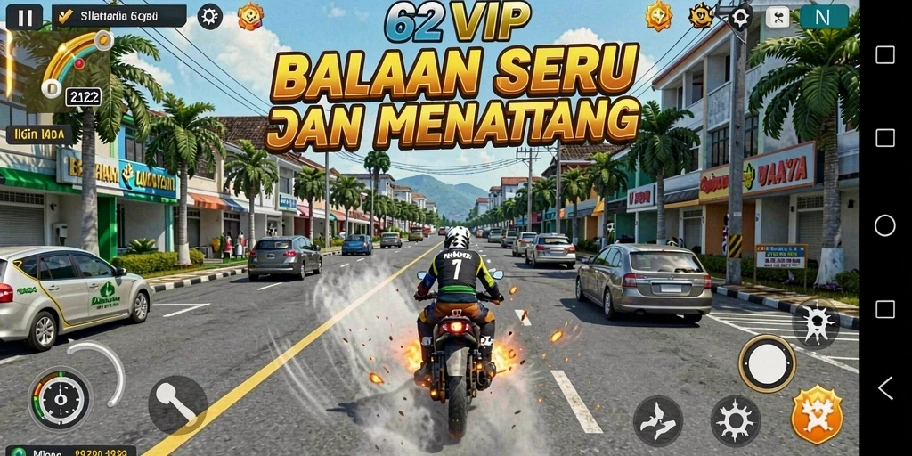 Tampilan gameplay Racing yang mengesankan di 62VIP.