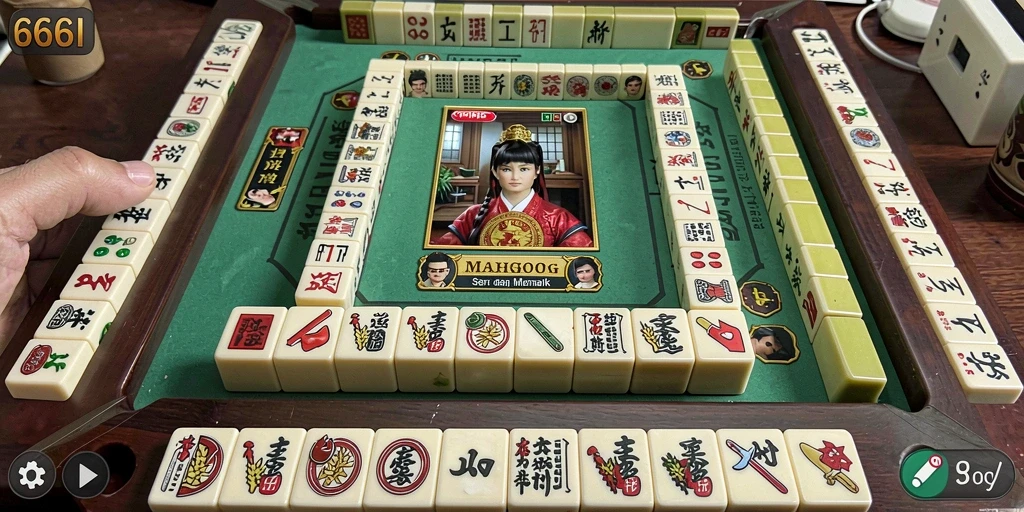 Tampilan menarik dari gameplay Mahjong di 666I.