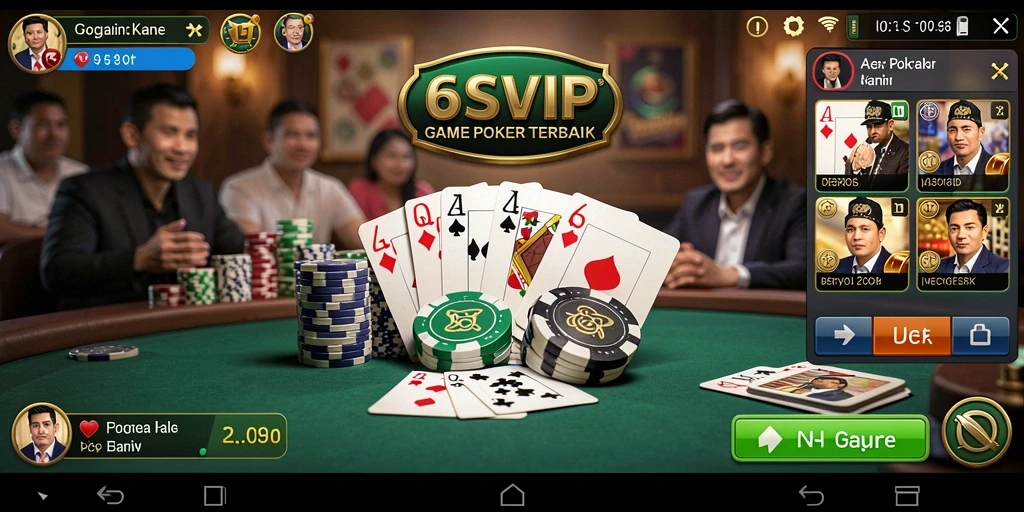 Tampilan menarik dari gameplay Poker di 6SVIP, tunjukkan kartu Anda!