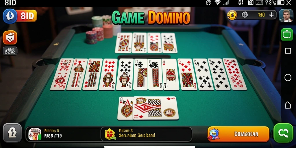 Tampilan gameplay Domino yang seru dan menantang di 8ID.