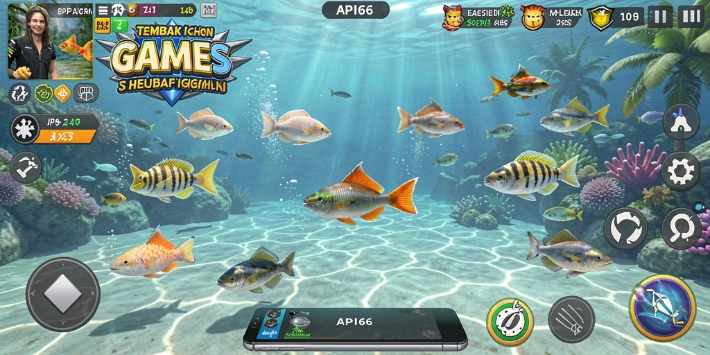 Tampilan seru gameplay game Tembak Ikan API66.