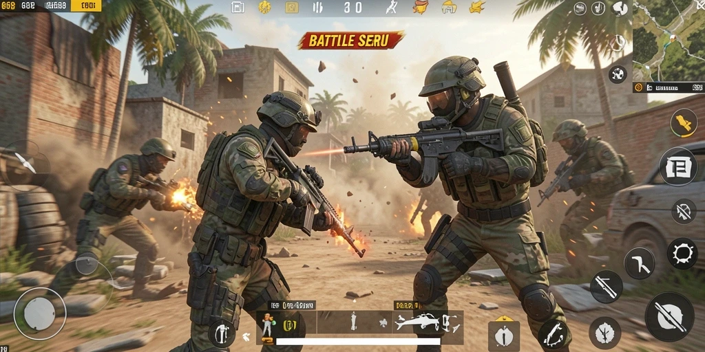 Gameplay G668 menampilkan aksi seru dalam pertempuran Battle Royale.