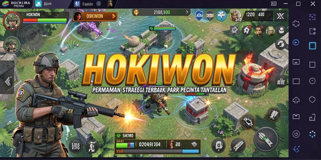 Tampilan gameplay, strategi dan taktik yang mendebarkan di HOKIWON.