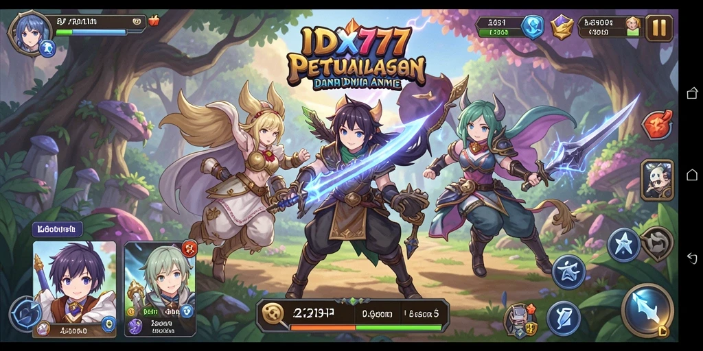 Tangkapan layar menunjukkan aksi seru gameplay dalam dunia Anime.