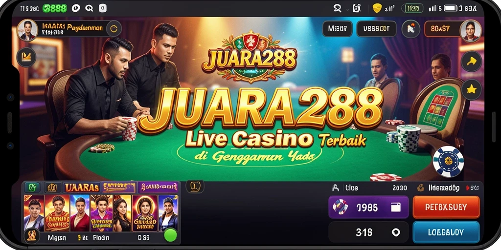 Screenshot JUARA288 menampilkan gameplay Live Casino yang seru dan interaktif.