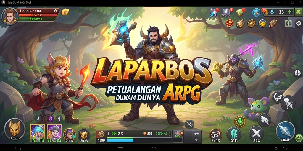Tampilan aksi seru dari gameplay LAPARBOS dengan efek visual yang memukau.