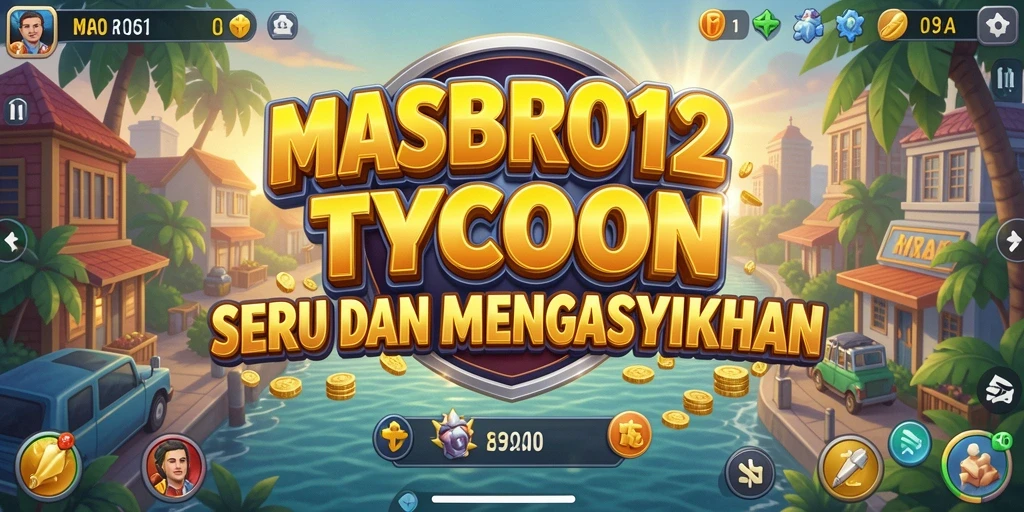 Tampilan gameplay Menarik dalam MASBRO12 yang menggambarkan bisnis yang sedang berkembang.