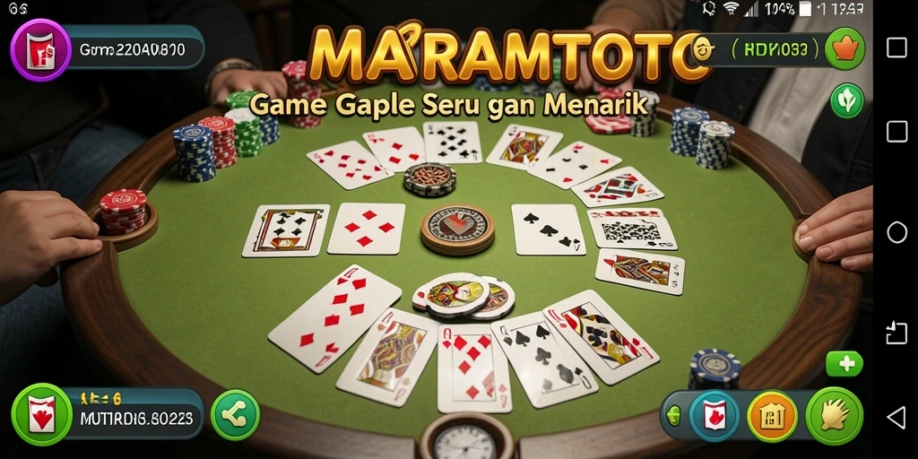 Tampilan gameplay seru dalam MATARAMTOTO saat bermain Gaple.