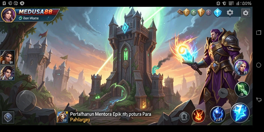 Gameplay Tower Defense yang epik dan mendebarkan.