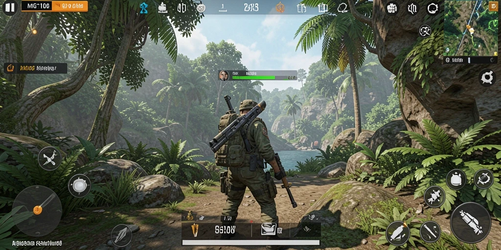 Tampilan gameplay MG108 dengan interaksi karakter yang realistis.