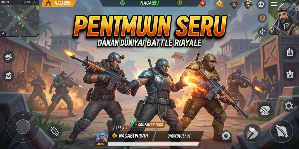 Gameplay seru di NAGA889 menampilkan pertarungan intens Battle Royale.