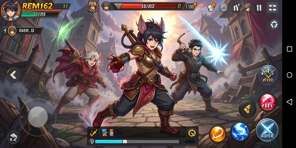 Gameplay menarik dari REMI62 dengan karakter Anime yang berwarna-warni.