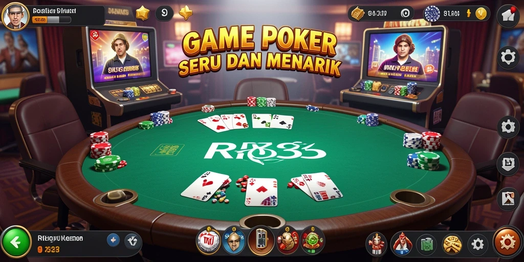 Gameplay Poker RR33 yang seru dan menantang ditampilkan dalam screenshot ini.