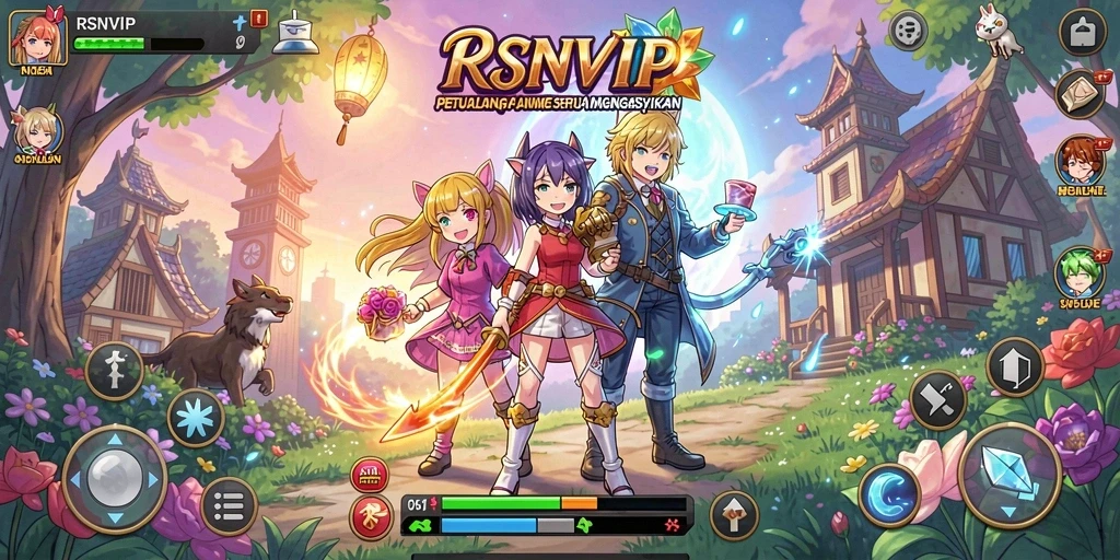 Tangkapan layar gameplay RSNVIP yang penuh warna dan aksi.