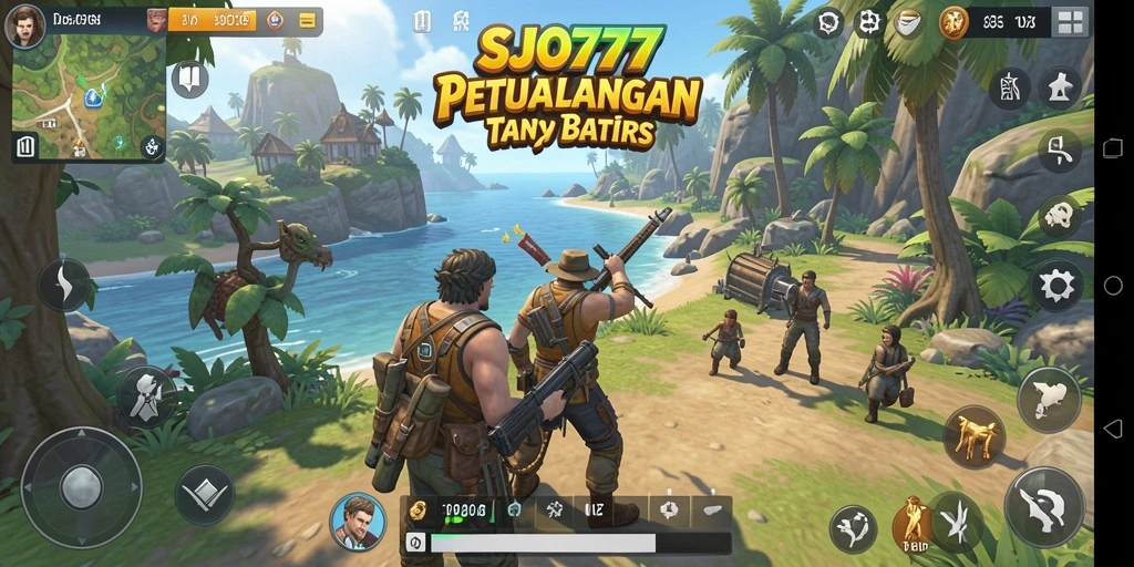Screenshot menampilkan eksplorasi dunia terbuka yang luas dan indah.