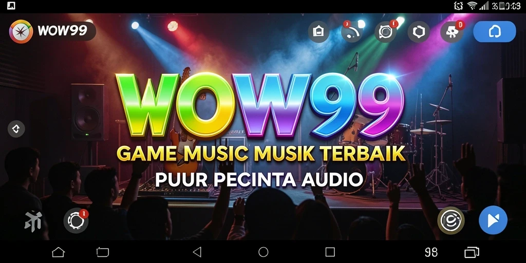 Gameplay WOW99 yang seru dan penuh musik.