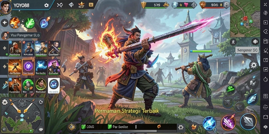 Tampilan gameplay yang seru dengan strategi mendalam.