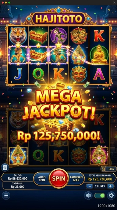 Tampilan utama aplikasi hajitoto yang menawan.